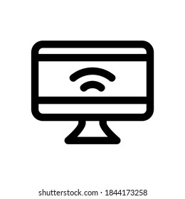 icono de internet o logotipo símbolo de signo aislado ilustración vectorial - iconos vectoriales de estilo negro de alta calidad
