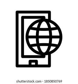 icono de internet o logotipo símbolo de signo aislado ilustración vectorial - iconos vectoriales de estilo negro de alta calidad
