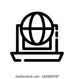 Internet-Symbol oder Logo einzeln auf Zeichen, Vektorgrafik - hochwertige Vektorsymbole in schwarzem Stil
