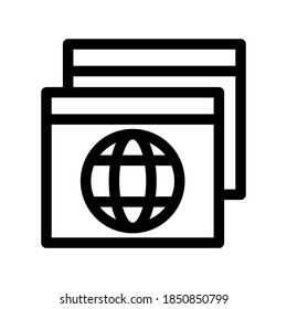 Internet-Symbol oder Logo einzeln auf Zeichen, Vektorgrafik - hochwertige Vektorsymbole in schwarzem Stil
