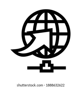 icono de internet o logotipo símbolo de signo aislado ilustración vectorial - iconos vectoriales de estilo negro de alta calidad
