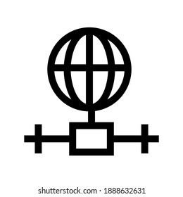 icono de internet o logotipo símbolo de signo aislado ilustración vectorial - iconos vectoriales de estilo negro de alta calidad
