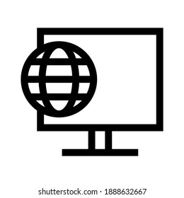 Internet-Symbol oder Logo einzeln auf Zeichen, Vektorgrafik - hochwertige Vektorsymbole in schwarzem Stil
