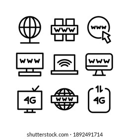 Internet icon or logo isolated sign symbol vector illustration - Collection of high quality black style vector icons
