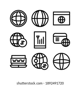 Icono de Internet o logotipo símbolo de signo aislado ilustración vectorial - Colección de iconos vectoriales de estilo negro de alta calidad
