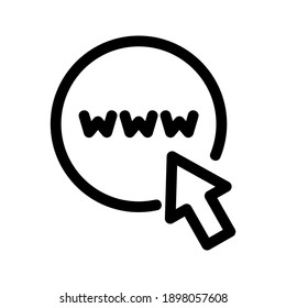 Icono de Internet o logotipo símbolo de signo aislado ilustración vectorial - iconos vectoriales de estilo negro de alta calidad
