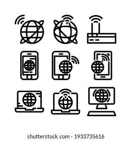 internet icon or logo isolated sign symbol vector illustration - Collection of high quality black style vector icons
