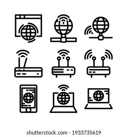 internet icon or logo isolated sign symbol vector illustration - Collection of high quality black style vector icons
