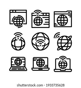 internet icon or logo isolated sign symbol vector illustration - Collection of high quality black style vector icons
