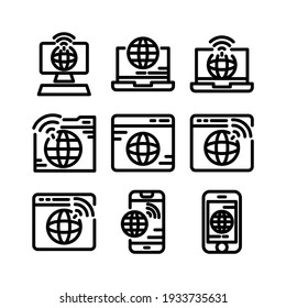 internet icon or logo isolated sign symbol vector illustration - Collection of high quality black style vector icons
