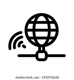 icono de internet o logotipo símbolo de signo aislado ilustración vectorial - iconos vectoriales de estilo negro de alta calidad

