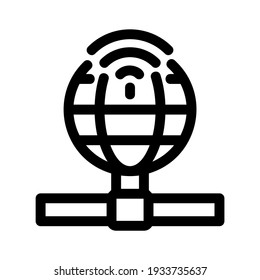 icono de internet o logotipo símbolo de signo aislado ilustración vectorial - iconos vectoriales de estilo negro de alta calidad

