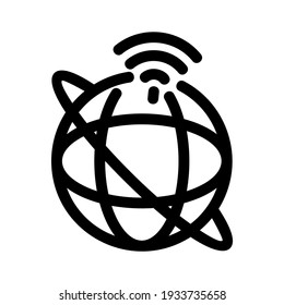 icono de internet o logotipo símbolo de signo aislado ilustración vectorial - iconos vectoriales de estilo negro de alta calidad
