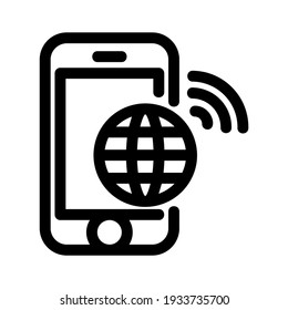 icono de internet o logotipo símbolo de signo aislado ilustración vectorial - iconos vectoriales de estilo negro de alta calidad
