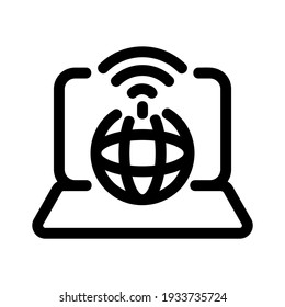 icono de internet o logotipo símbolo de signo aislado ilustración vectorial - iconos vectoriales de estilo negro de alta calidad
