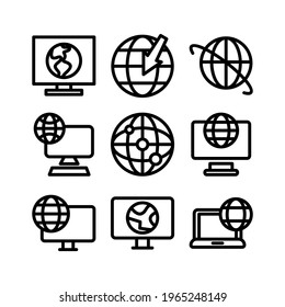 internet icon or logo isolated sign symbol vector illustration - Collection of high quality black style vector icons
