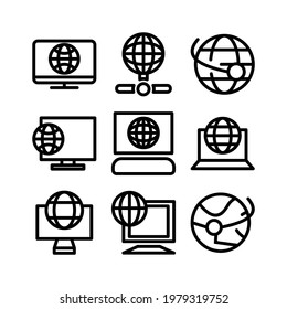 internet icon or logo isolated sign symbol vector illustration - Collection of high quality black style vector icons
