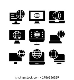internet icon or logo isolated sign symbol vector illustration - Collection of high quality black style vector icons
