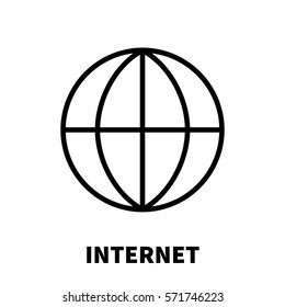 Internet icon or logo in modern line style. High quality black outline pictogram for web site design and mobile apps. Vector illustration on a white background.