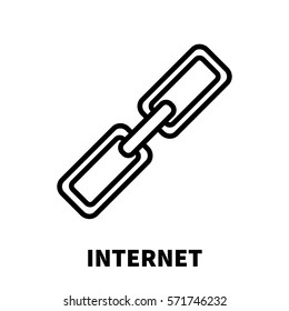 Internet icon or logo in modern line style. High quality black outline pictogram for web site design and mobile apps. Vector illustration on a white background.