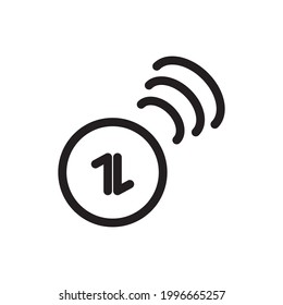 Icono de Internet o logotipo vectorial ilustración del símbolo de signo aislado, ilustración vectorial con contorno negro de alta calidad.