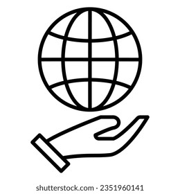 Internet-Symbol oder Logo Vektorgrafik schwarze Farblinie Stil.