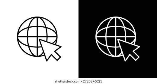 Icono de Internet. Diseño de Vector minimalista. Trazo editable. EPS10