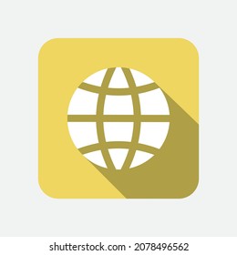 Internet icon. Modern globe sign for web and www concept. Go to internet symbol.