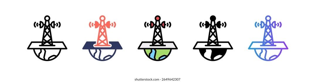 Internet Icon Multiple Vector Illustration