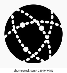 Internet icon on globe. Vector icon.. Commercial line vector icon for websites and mobile minimalistic flat design.