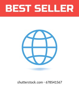 Internet icon. Online logo vector. Internet site address symbol.