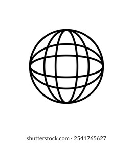 Internet icon Outline set in black and white color