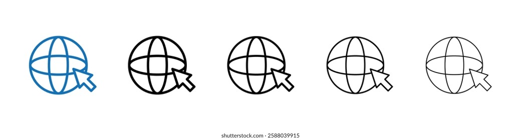 Internet icon Outline vector logo for web ui