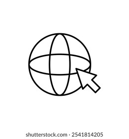 Internet icon Outline vector for web ui