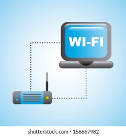 internet icon over  blue background vector illustration