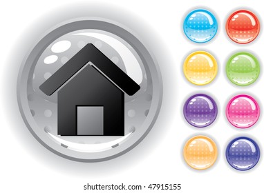 Internet icon. Perforated buttons. Vector illustration (EPS8). All parts (object) closed, possibility to edit.  Without a transparency. Isolated on a white background