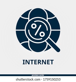 internet icon, premium filled internet icon.