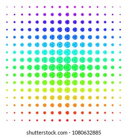 Internet icon rainbow colored halftone pattern. Vector internet objects organized into halftone grid with vertical spectral gradient. Designed for backgrounds, covers and abstract effects.