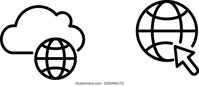 "Internet Icon Representing Global Connectivity, Digital Communication, and Online Access"