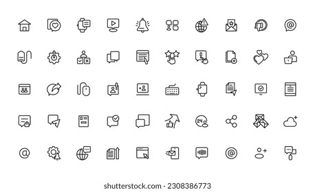 Internet  icon set. Containing online, computer, network, website, server, web design, hardware, software and programming. 