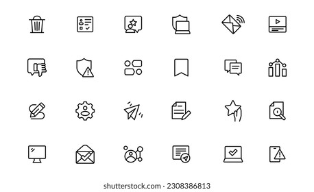 Internet  icon set. Containing online, computer, network, website, server, web design, hardware, software and programming. 