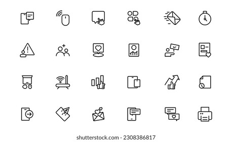 Internet  icon set. Containing online, computer, network, website, server, web design, hardware, software and programming. 