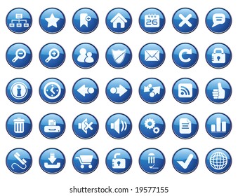 Internet Icon Set. Easy To Edit Vector.