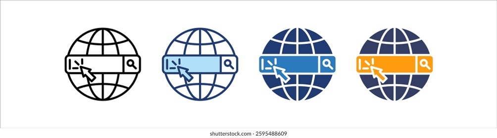 Internet Icon Set Multiple Style Collection