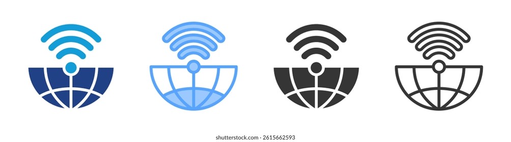 Internet icon set multiple style collection