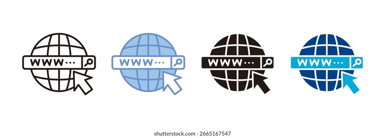 Internet Icon Definir Coleção de Vários Estilos