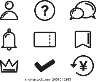 Internet icon set onetone 03