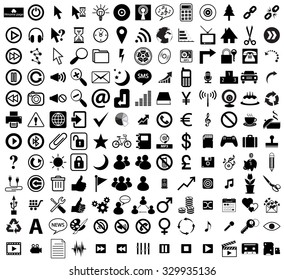 internet icon set, sign web and computer social media symbol