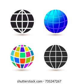 Internet icon set. For your design, computer technology, poster, infographic. Vector illustration. Isolated on white background