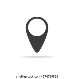 Internet icon with shadow on a white background, vector illustration